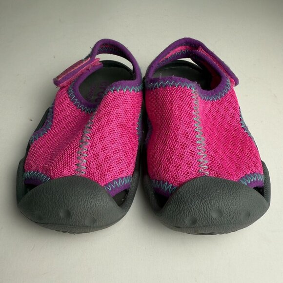 Crocs Water Shoes Baby/Toddler Swiftwater Sandals Magenta Gray Size C6 - Picture 6 of 7